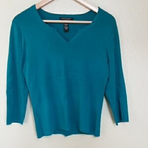 Teal V-Neck Sweater
